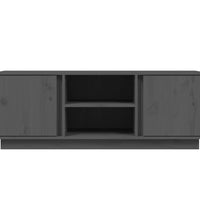 TV-Schrank Grau 110x35x40,5 cm Massivholz Kiefer