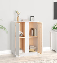Sideboard Weiß 60x35x80 cm Massivholz Kiefer