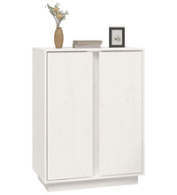 Sideboard Weiß 60x35x80 cm Massivholz Kiefer