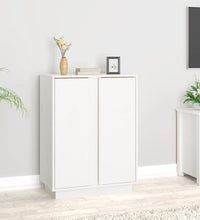 Sideboard Weiß 60x35x80 cm Massivholz Kiefer