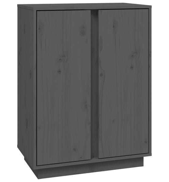 Sideboard Grau 60x35x80 cm Massivholz Kiefer