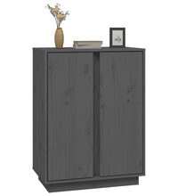 Sideboard Grau 60x35x80 cm Massivholz Kiefer