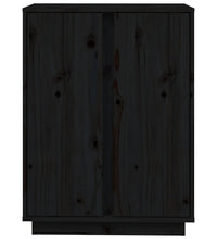 Sideboard Schwarz 60x35x80 cm Massivholz Kiefer