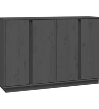 Sideboard Grau 120x35x80 cm Massivholz Kiefer