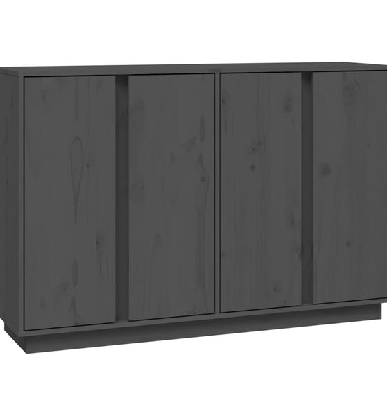 Sideboard Grau 120x35x80 cm Massivholz Kiefer