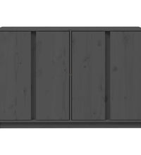 Sideboard Grau 120x35x80 cm Massivholz Kiefer