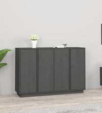 Sideboard Grau 120x35x80 cm Massivholz Kiefer