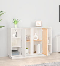 Sideboard Weiß 120x35x80 cm Massivholz Kiefer