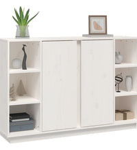 Sideboard Weiß 120x35x80 cm Massivholz Kiefer