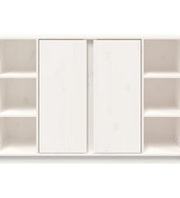Sideboard Weiß 120x35x80 cm Massivholz Kiefer