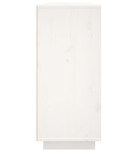 Sideboard Weiß 120x35x80 cm Massivholz Kiefer