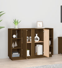 Sideboard Honigbraun 120x35x80 cm Massivholz Kiefer