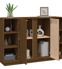 Sideboard Honigbraun 120x35x80 cm Massivholz Kiefer