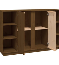 Sideboard Honigbraun 120x35x80 cm Massivholz Kiefer