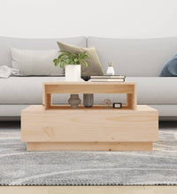 Couchtisch 80x55x40,5 cm Massivholz Kiefer