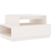 Couchtisch Weiß 80x55x40,5 cm Massivholz Kiefer