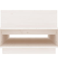 Couchtisch Weiß 80x55x40,5 cm Massivholz Kiefer