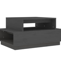 Couchtisch Grau 80x55x40,5 cm Massivholz Kiefer