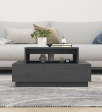 Couchtisch Grau 80x55x40,5 cm Massivholz Kiefer