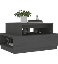Couchtisch Grau 80x55x40,5 cm Massivholz Kiefer