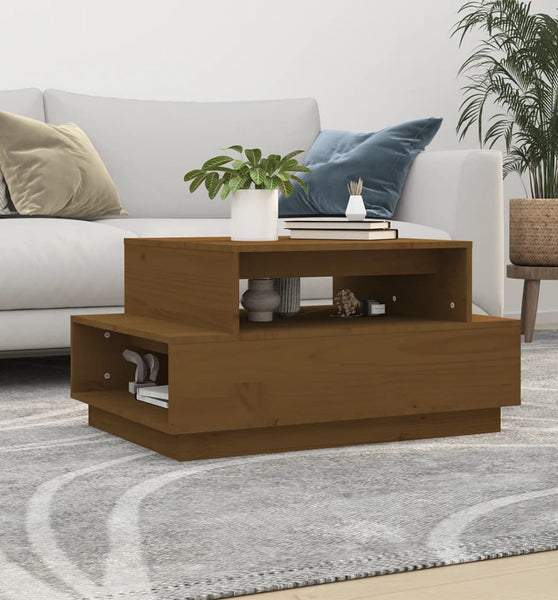 Couchtisch Honigbraun 80x55x40,5 cm Massivholz Kiefer