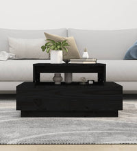 Couchtisch Schwarz 80x55x40,5 cm Massivholz Kiefer