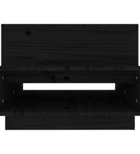 Couchtisch Schwarz 80x55x40,5 cm Massivholz Kiefer