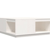 Couchtisch Weiß 100x101x40,5 cm Massivholz Kiefer