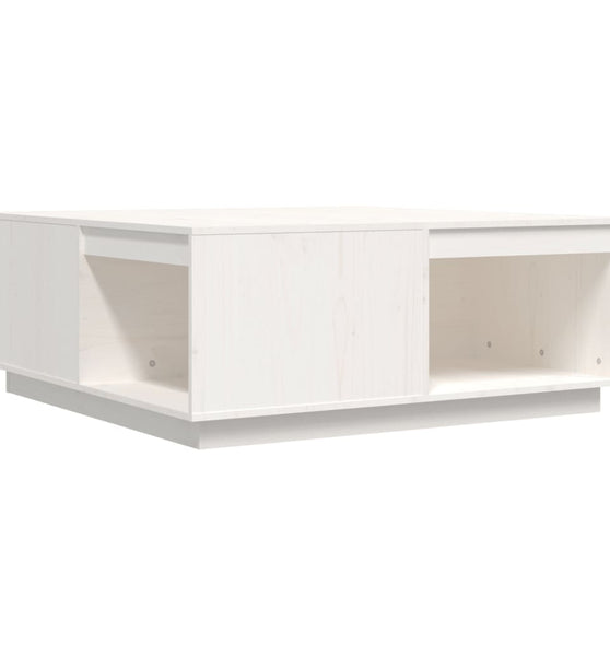 Couchtisch Weiß 100x101x40,5 cm Massivholz Kiefer