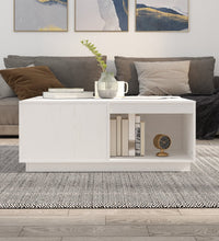Couchtisch Weiß 100x101x40,5 cm Massivholz Kiefer