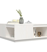 Couchtisch Weiß 100x101x40,5 cm Massivholz Kiefer