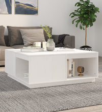 Couchtisch Weiß 100x101x40,5 cm Massivholz Kiefer