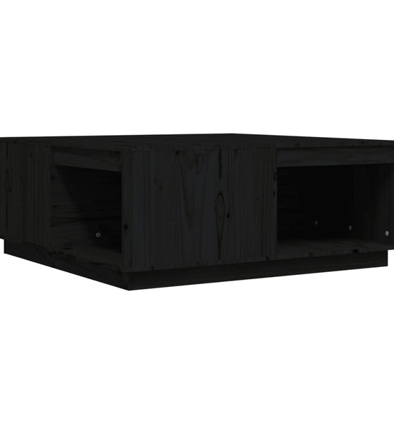Couchtisch Schwarz 100x101x40,5 cm Massivholz Kiefer
