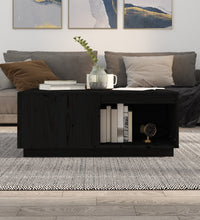 Couchtisch Schwarz 100x101x40,5 cm Massivholz Kiefer
