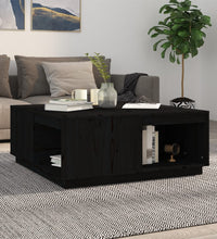 Couchtisch Schwarz 100x101x40,5 cm Massivholz Kiefer