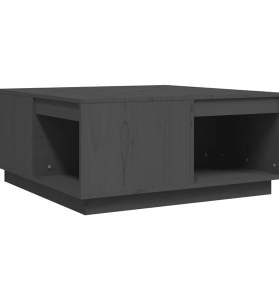 Couchtisch Grau 80x81x36,5 cm Massivholz Kiefer
