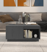 Couchtisch Grau 80x81x36,5 cm Massivholz Kiefer