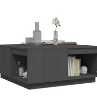 Couchtisch Grau 80x81x36,5 cm Massivholz Kiefer