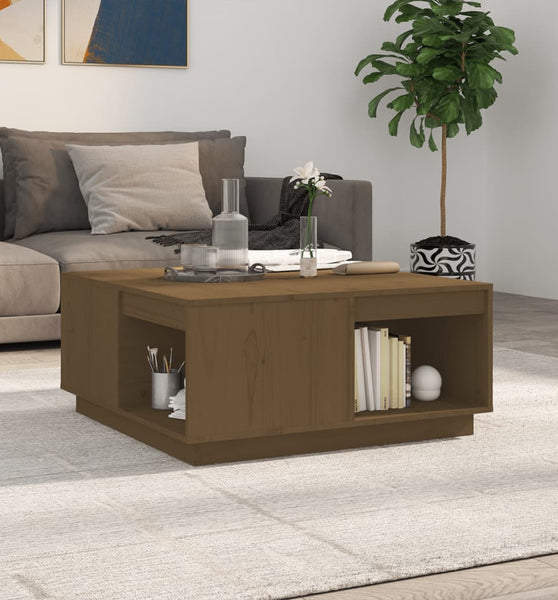 Couchtisch Honigbraun 80x81x36,5 cm Massivholz Kiefer
