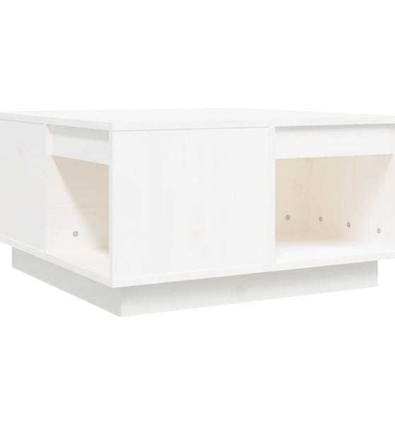 Couchtisch Weiß 60x61x32,5 cm Massivholz Kiefer