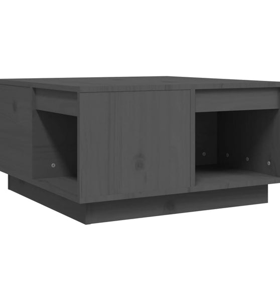 Couchtisch Grau 60x61x32,5 cm Massivholz Kiefer
