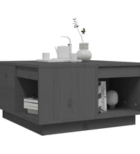 Couchtisch Grau 60x61x32,5 cm Massivholz Kiefer