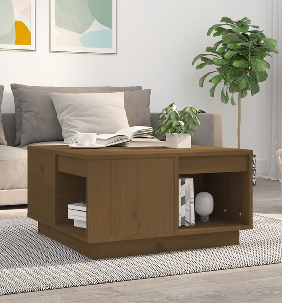 Couchtisch Honigbraun 60x61x32,5 cm Massivholz Kiefer
