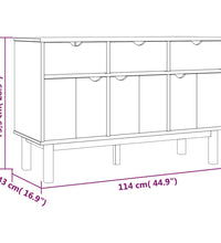 Sideboard OTTA 114x43x73,5 cm Massivholz Kiefer