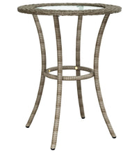 2-tlg. Sofagarnitur in L-Form mit Kissen Grau Poly Rattan