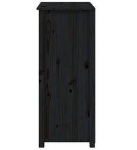 Highboard Schwarz 83x41,5x100 cm Massivholz Kiefer