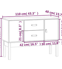 Sideboard 110x40x78 cm Massivholz Kiefer