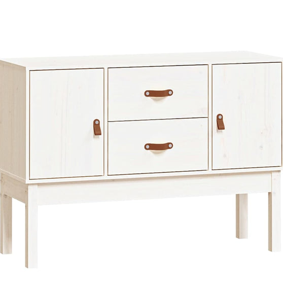 Sideboard Weiß 110x40x78 cm Massivholz Kiefer