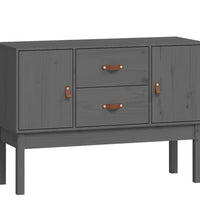 Sideboard Grau 110x40x78 cm Massivholz Kiefer