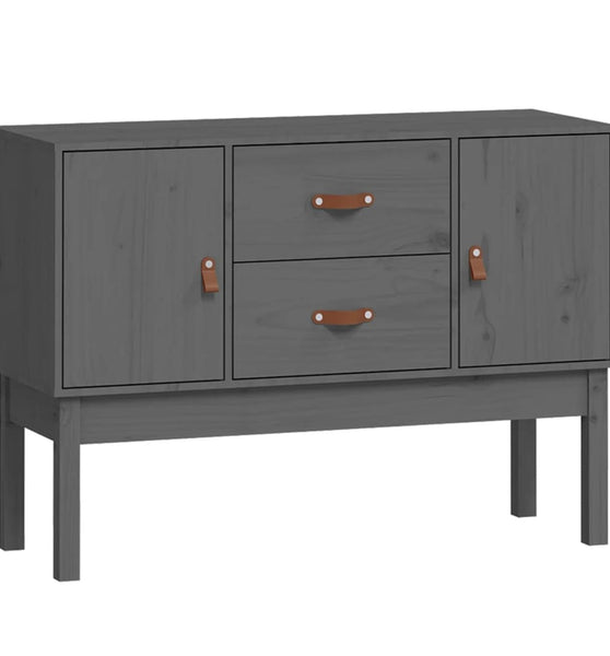 Sideboard Grau 110x40x78 cm Massivholz Kiefer